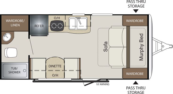 Bullet Travel Trailers 1800rb Floorplan Keystone RV