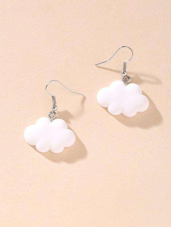 Cloud Charm Drop Earrings - LuckyFash™ Fimo Ring, Cloud Earrings, Inexpensive Jewelry, Funky Earrings, Clay Jewelry Diy, Funky Jewelry, Girly Jewelry, Fun Earrings, Pretty Jewellery