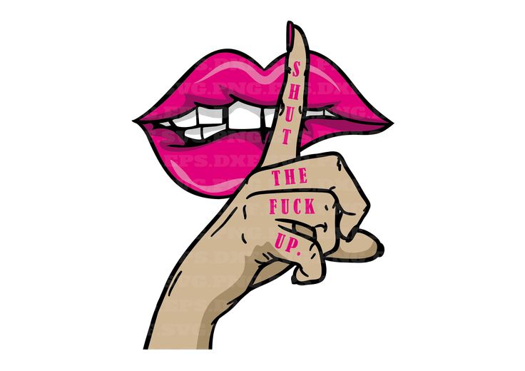 Shhh Tattoo, Lips Art Print, Lips Svg, Funny Vinyl Decals, Lip Wallpaper, Lips Drawing, Lip Tattoos, Lip Art, Badass Quotes