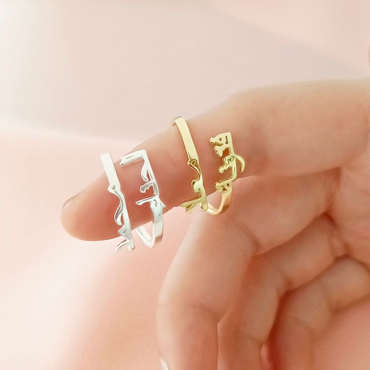 Custom Arabic name rings. The ring is purely handmade and has been hand-polished many times for a smoother surface that won't scratch the skin. The ring is made of eco-friendly materials and will not cause allergies when worn. ❤Product description ✔Material: titanium / 925 silver ✔Color: silver/gold/rose gold ❤Production time ✔This product is purely handmade, so please allow me to complete the product within 7-14 working days. ❤ Shipping time ✔ UK orders: 3-6 working days. Please understand that Personalized Adjustable Sterling Silver Couple Rings, Adjustable Initial Ring With Open Band For Gift, Adjustable Open Band Initial Ring As Gift, Modern Hallmarked Stackable Rings As Gift, Adjustable Initial Ring With Polished Finish For Promise, Sterling Silver Couple Rings With Polished Finish As Gift, Adjustable Open Band Couple Rings As Gift, Personalized Open Band Ring As Gift, Personalized Open Band Ring For Gift