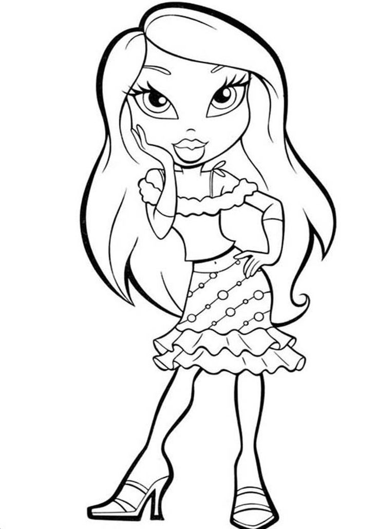 40 Bratz Coloring Pages Sasha | Coloring Page