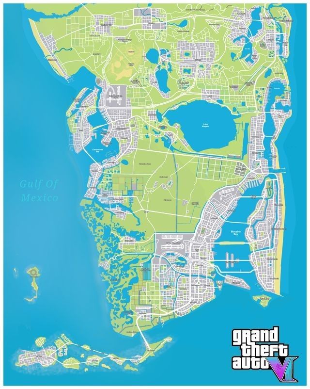 GTA 6 Leaked Map of Miami City