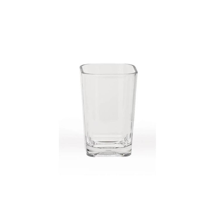 an empty glass on a white background