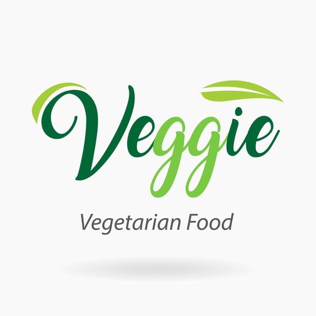 the logo for veggie vegetarian food, which is designed in green and black