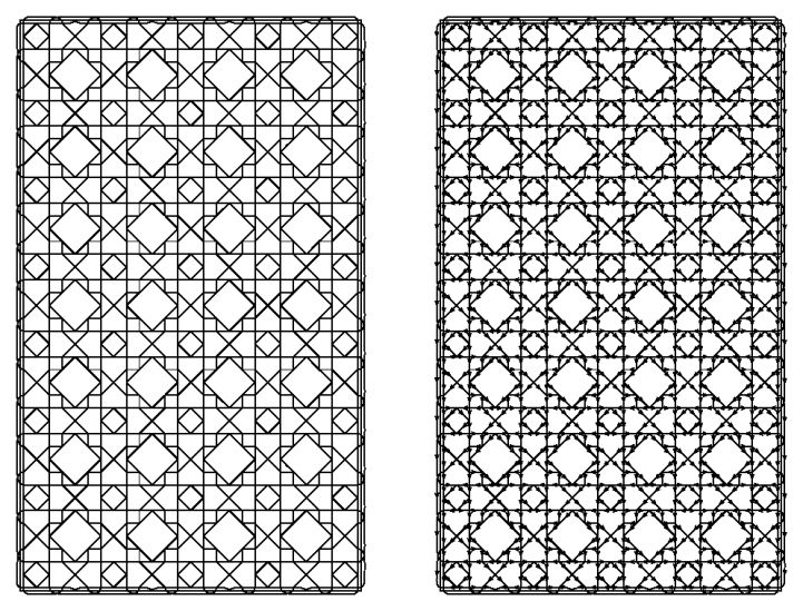 the same pattern is shown in two different ways