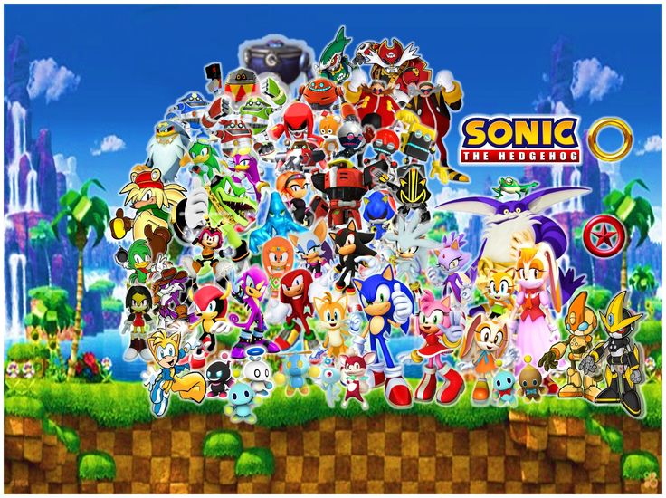 the game's characters are surrounded by many different types of character in this image