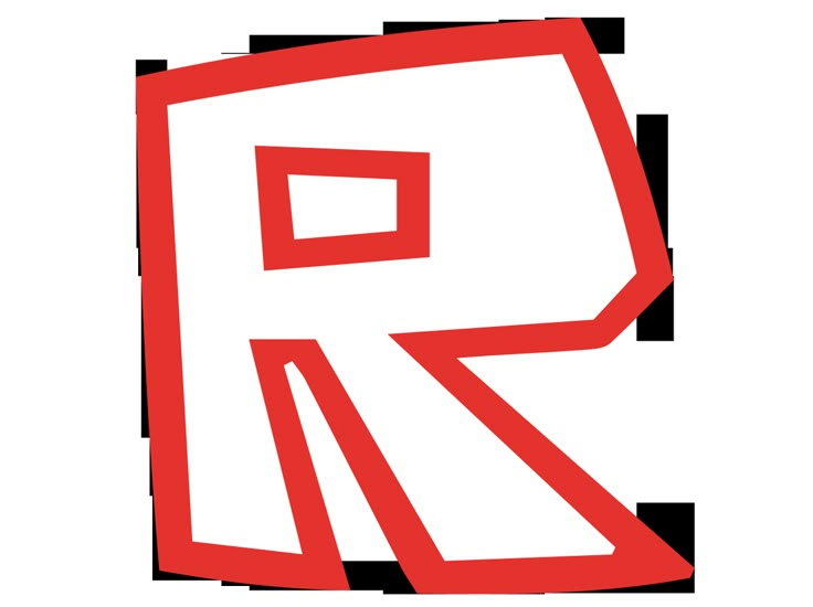 the letter r is made up of red and white letters with black lines on them