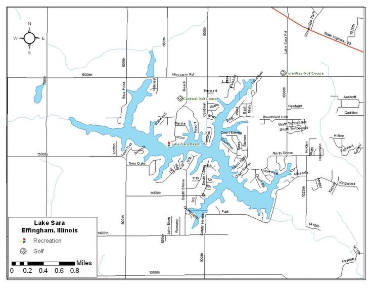 a map of the lake area