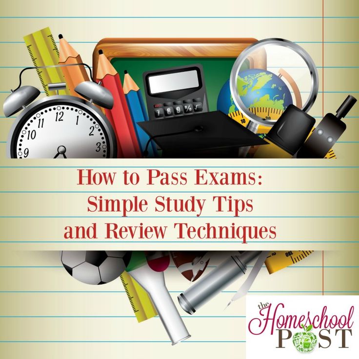 a pile of school supplies with the title how to pass exam simple study tips and review techniques