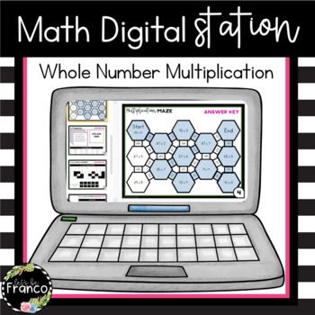 5th Grade Whole Number Multiplication Digital Station - Distance ...