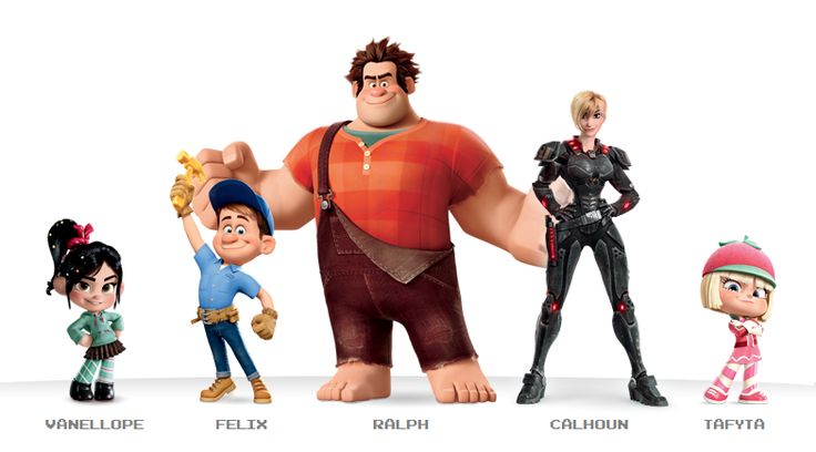 there are many cartoon characters standing together