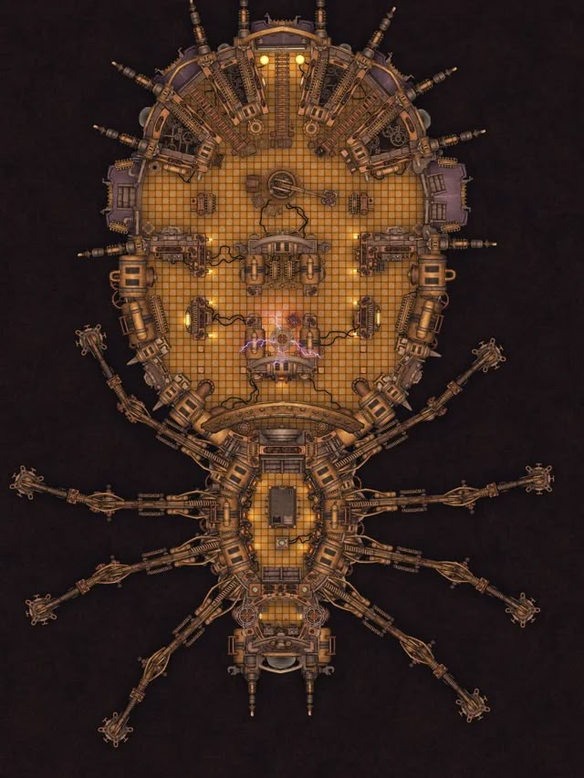 Steampunk Spider Cargo Transport : battlemaps Spider Mech, Steampunk Spider, Spider Insect, Air Ship, Cargo Transport, Dnd World Map, Battle Map, Fantasy World Map, Dungeons And Dragons Miniatures