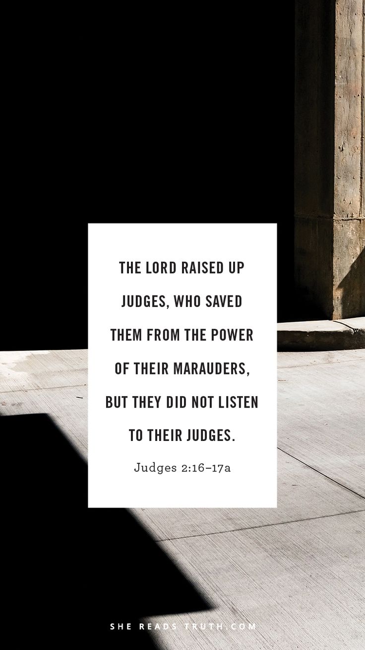 a person walking down a sidewalk with a quote on it that reads, the lord raised up judges, who saved them from the power of their maraadders, but they did not listen