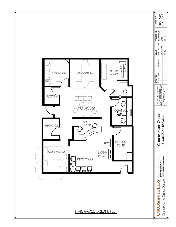 an office floor plan with three desks