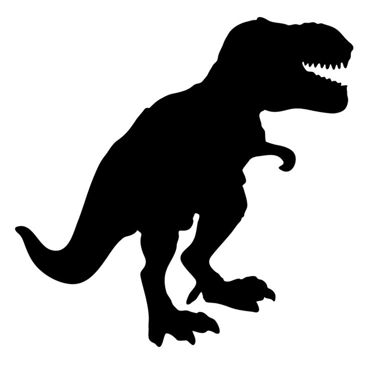 a black and white silhouette of a dinosaur