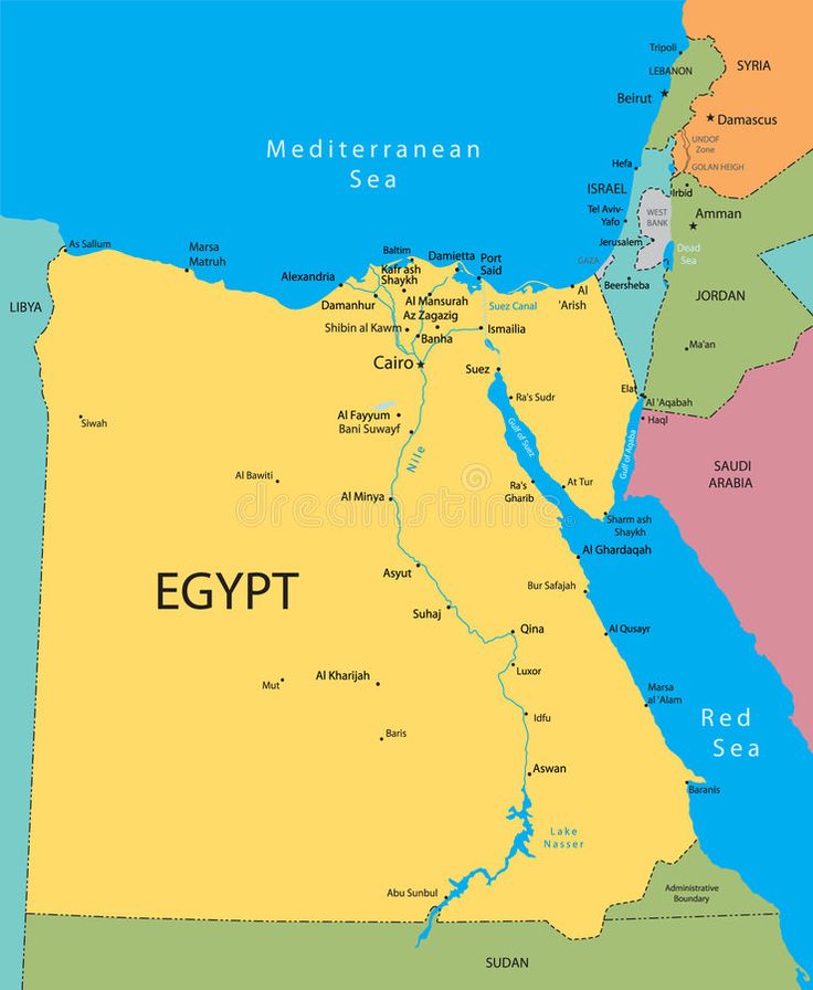 map of egypt with the capital and major cities