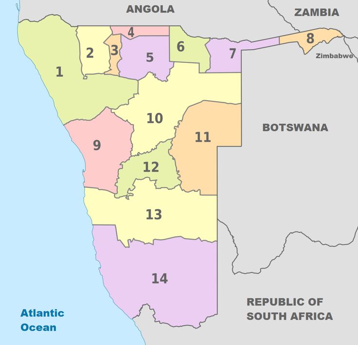 Regions of Namibia | Namibia, Region, Administrative division