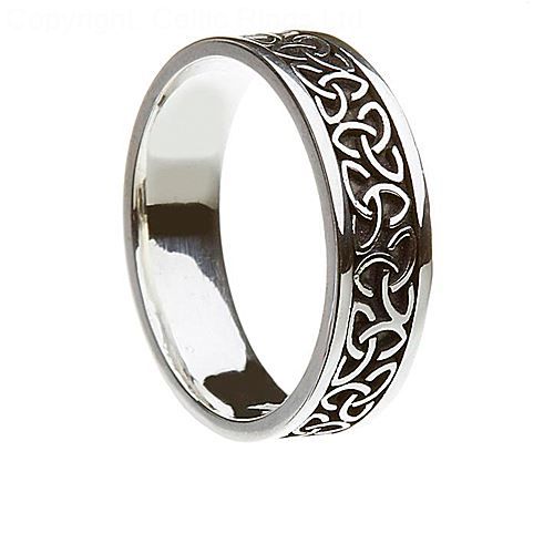 Unisex Trinity Knot Ring | Wedding Rings | Celtic wedding rings, Irish ...