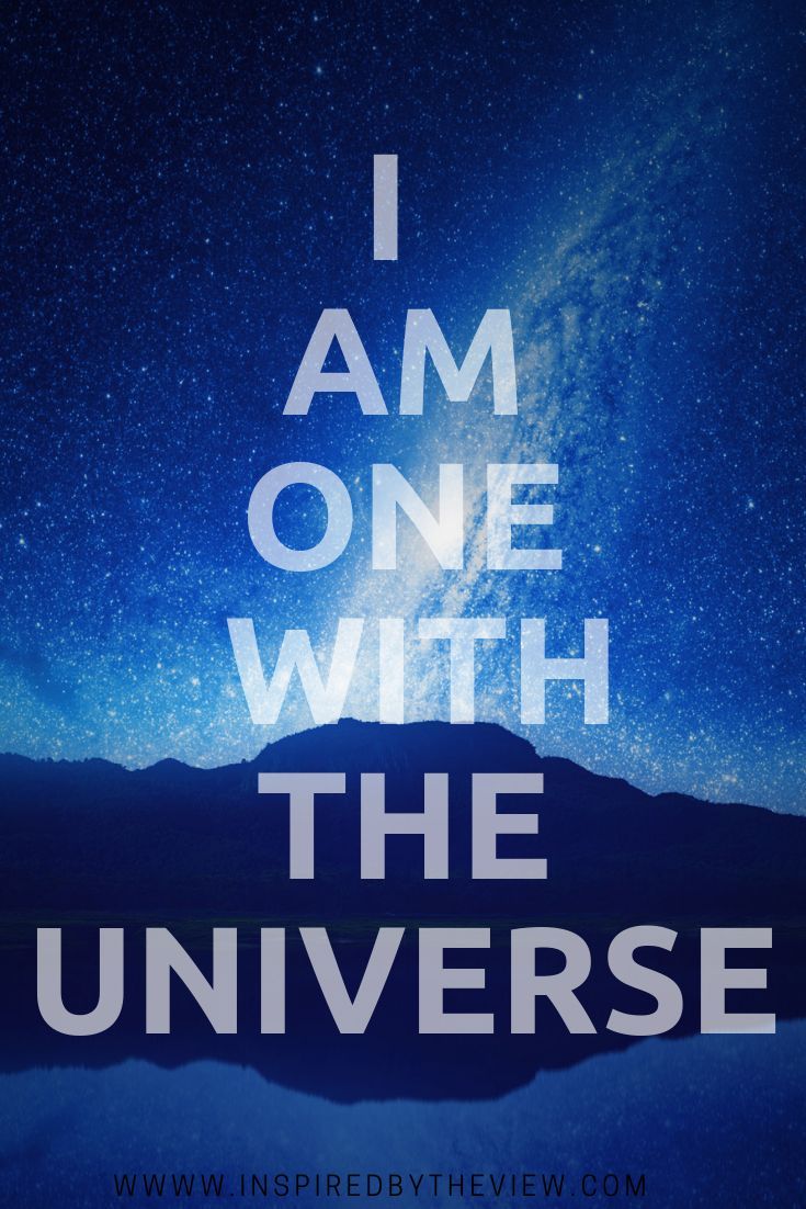 i am one with the universe