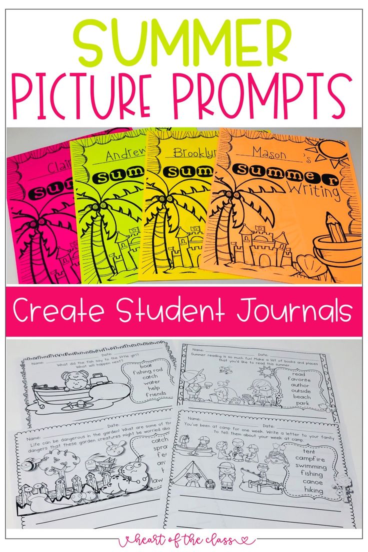 the summer picture prompts are great for students to practice their writing skills