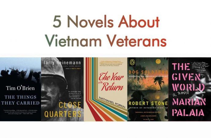 the five novels about vietnam veterans are shown in this graphic above it is an image of books