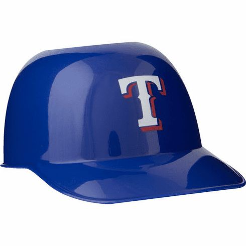 a blue baseball helmet with the letter f on it's front and side panels