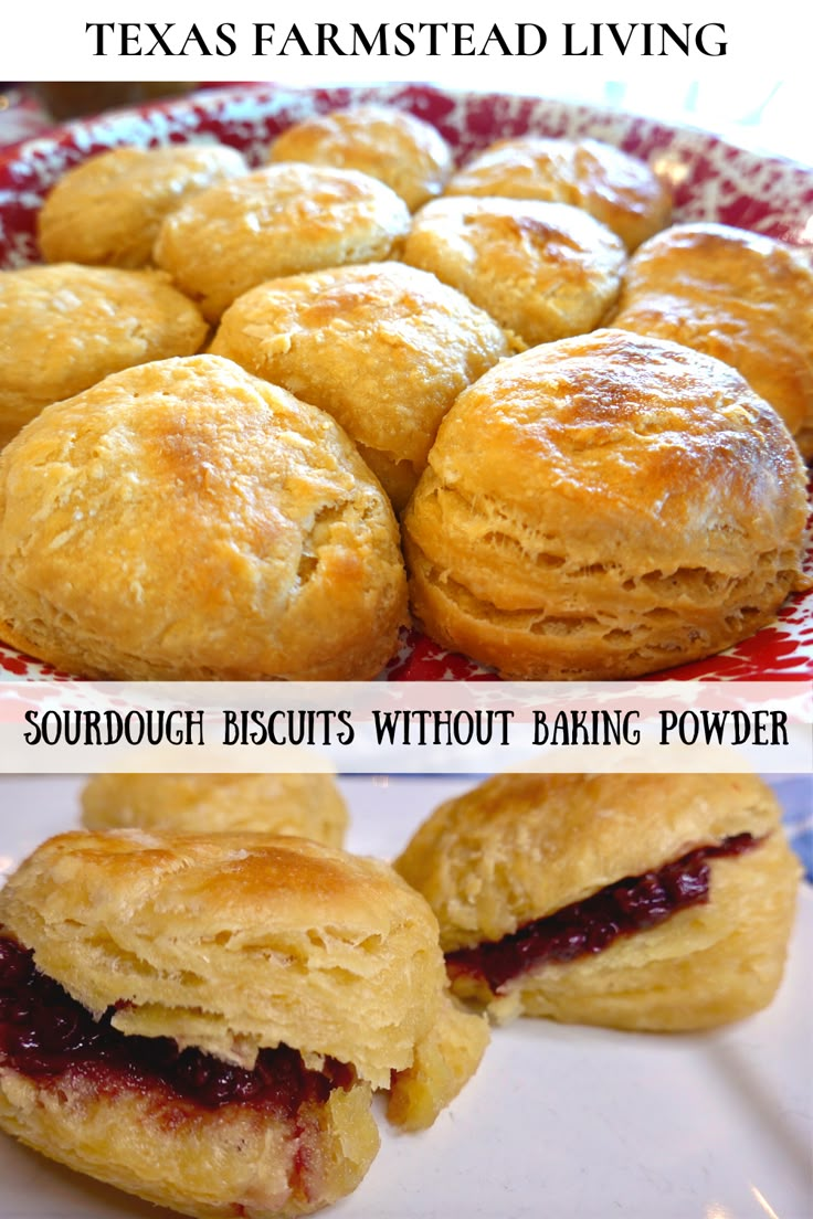 two pictures of pastries and biscuits on a plate