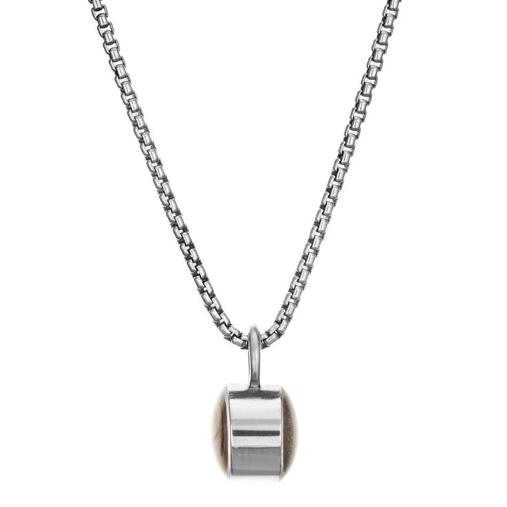 Pictured here is the Bilateral Cremation Necklace in 14K White Gold designed and set with ashes by close by me jewelry from the front White Gold Jewelry With Rotating Bezel As Gift, White Gold Square Pendant Necklace With Polished Finish, Modern Jewelry With Rotating Bezel For Gift, Silver Square Pendant Jewelry For Keepsake, Silver Square Pendant Jewelry Keepsake, Silver Square Pendant Keepsake Jewelry, Formal Stainless Steel Necklace With Polished Finish, White Gold Pendant Necklace For Memorials, White Gold Pendant Necklace For Memorial