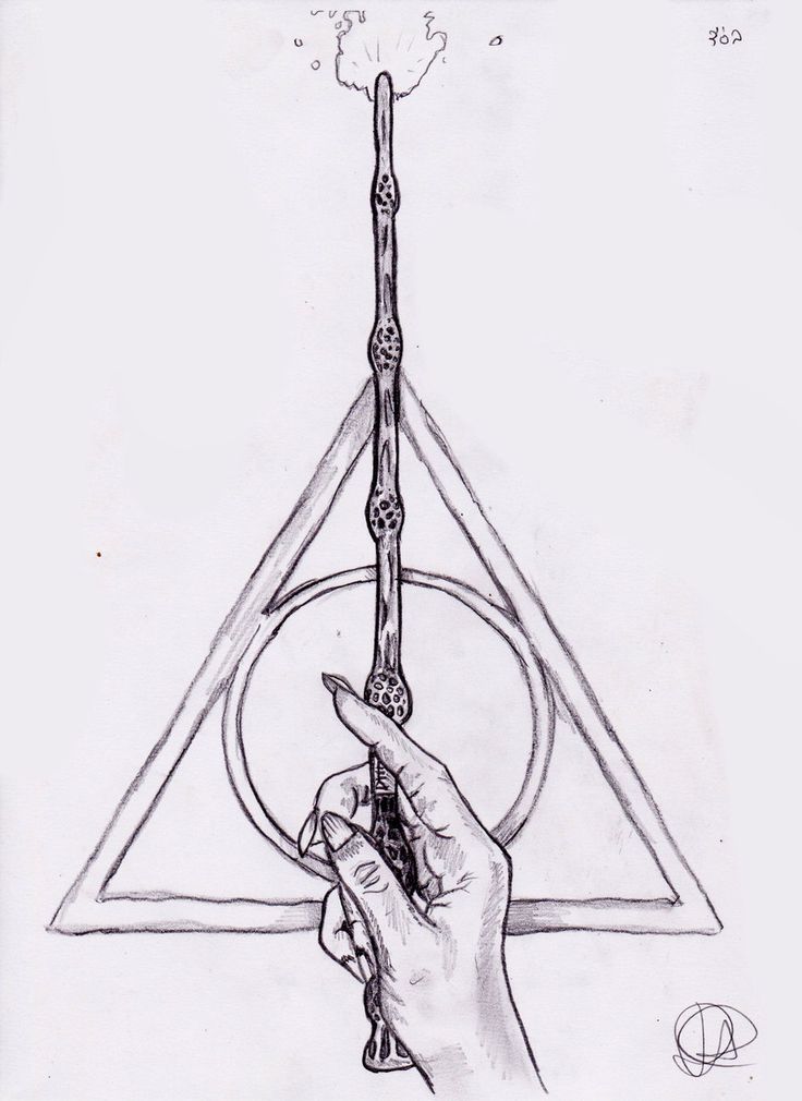 someone is drawing the deathly hallows on their iphone screen, and it looks like they are doing something