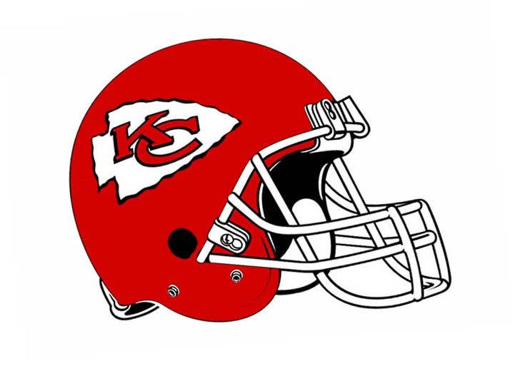 a kansas chiefs helmet sticker on a white background