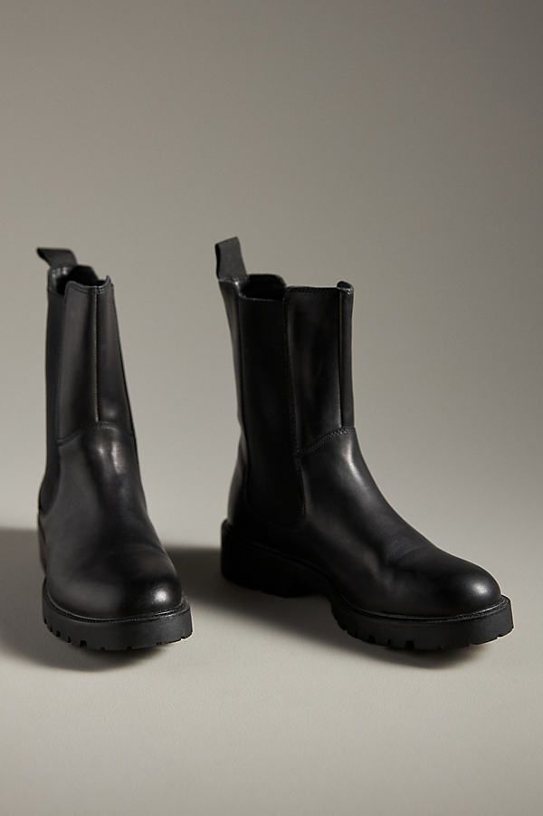 Leather upper, insole Rubber sole Pull-on styling Imported | Kenova Chelsea Boots by Vagabond Shoemakers in Black, Women's, Size: 37, Leather/Rubber at Anthropologie Vagabond Kenova, Flat Chelsea Boots, Boots Black Women, Vagabond Shoemakers, Black Chelsea Boots, Chelsea Boot, 50 Fashion, Lug Sole, Black Fits