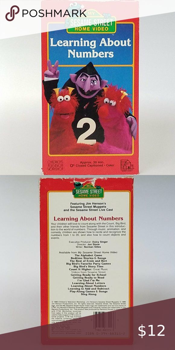 Sesame Street Learning About Numbers Vhs Library