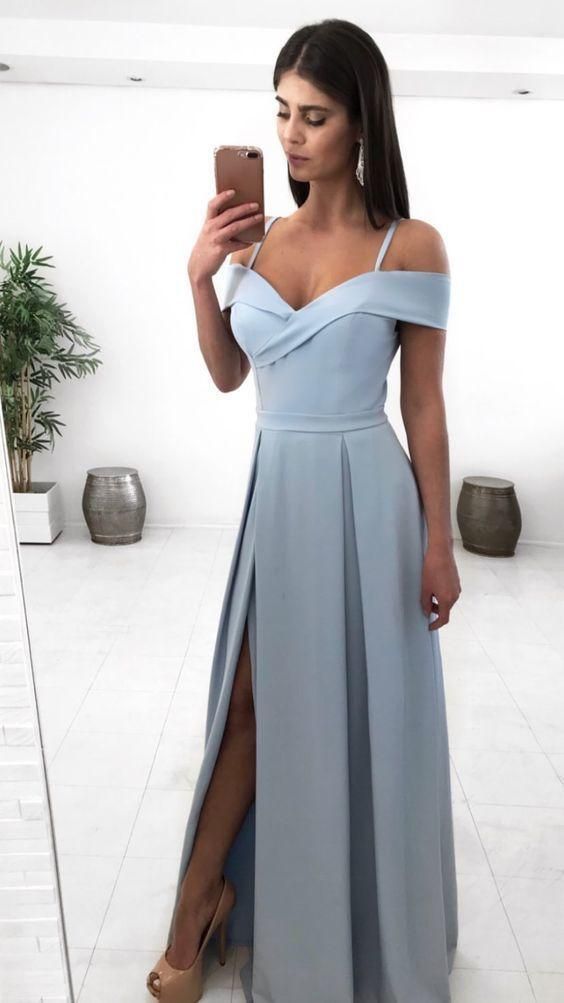 Elegant V-neck Gown For Homecoming, V-neck Gown For Prom, Fitted Bodice V-neck Prom Gown, V-neck Maxi Dress With Fitted Bodice For Prom, V-neck Gown With Fitted Bodice For Prom, V-neck Bridesmaid Dress For Prom Season, V-neck Bridesmaid Dress With Fitted Bodice For Prom, Elegant V-neck Homecoming Gown, V-neck Bridesmaid Evening Dress For Prom Season