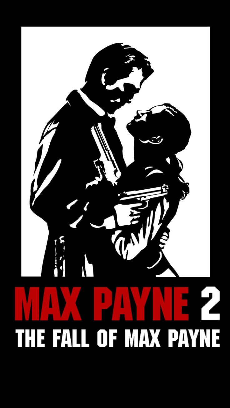 a black and white image of a man holding a baby in his arms with the words max payne 2 on it