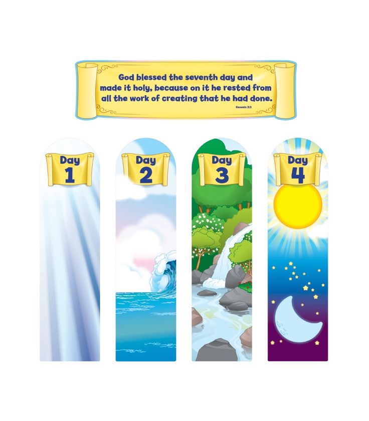 four bookmarks with numbers and symbols for the day