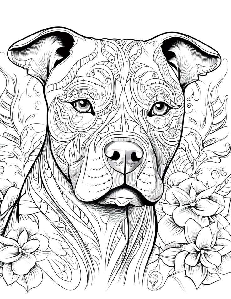 Pitt Bull Love Coloring Page - Etsy in 2024 | Love coloring pages ...