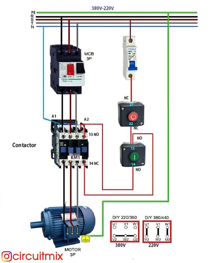 3 Phase Motor Wiring Diagram