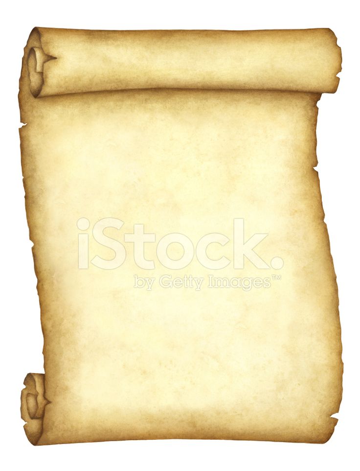 an old paper scroll with curled edges on a white background stock photo and royalty illustration