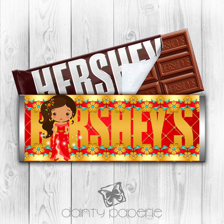 personalized chocolate bar wrapper for hershey's, with girl on it