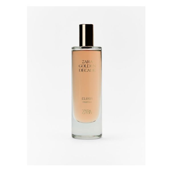 ZARA GOLDEN DECADE ELIXIR PARFUM 80 ML (2.7 FL. OZ). Perfume. An elixir with a highly concentrated, exquisite fragrance with notes from our classic, Golden Decade. Hypnotic, warm, and elegant, for a woman who wants to evoke a sense of freedom and express her emotions to the max. A modern white floral bouquet (jasmine, orange blossom) underlined with juicy notes of mandarin, reveals the seductress found in every woman. Sweet and addictive lavender. Zara Perfume For Women, Zara Golden Decade, Red Temptation, Zara Perfume, Collage Pieces, Xmas Wishlist, Basic Makeup, Birthday Board, Beauty Sale