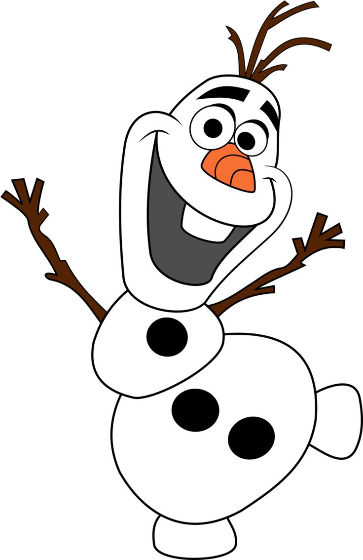 the character from frozen world with his eyes wide open and tongue out, standing in front of