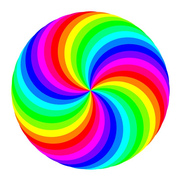 an image of a rainbow colored object in the shape of a spiral on a white background