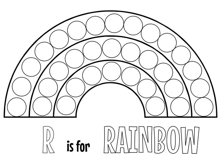 Rainbow Dot Marker Page