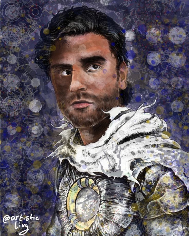 a painting of a man in armor looking at the camera