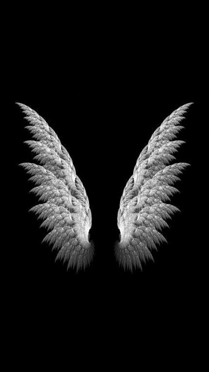 Dark wallpaper | Angel wallpaper, Wings wallpaper, Black background ...