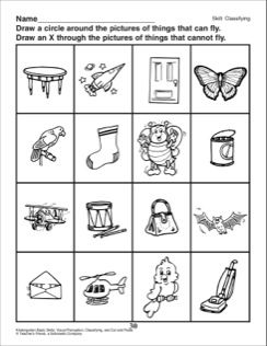 Things That Can Fly (Classifying): Kindergarten Basic Skills | Skills ... image.