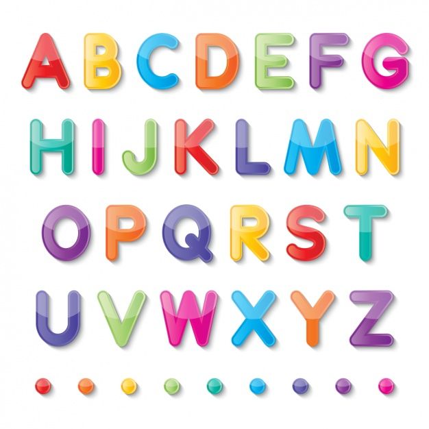 Colorful alphabet Free Vector | Free Vector #Freepik #freevector # ...