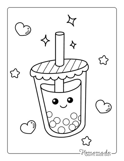 Free Cute Kawaii Coloring Pages for Kids | Coloring pages for kids ...