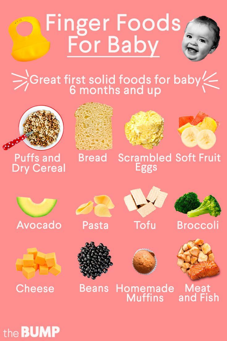 a pink poster with the words finger foods for baby on it