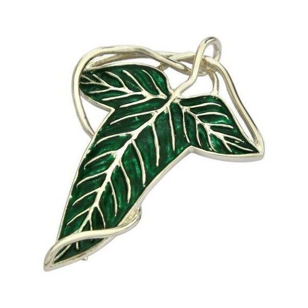 a green leaf charm on a white background